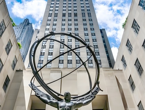 Statue of Atlas in front of Rockefeller Center, New York City.