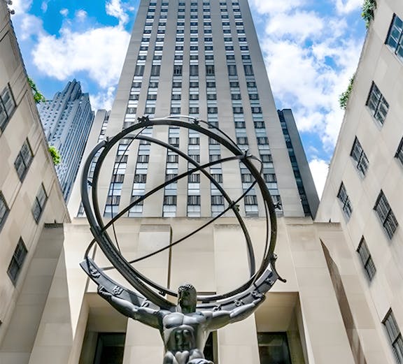 Statue of Atlas in front of Rockefeller Center, New York City.