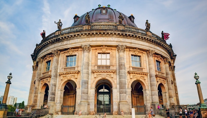 Bode Museum facade in Berlin, Germany, showcasing its architectural details.