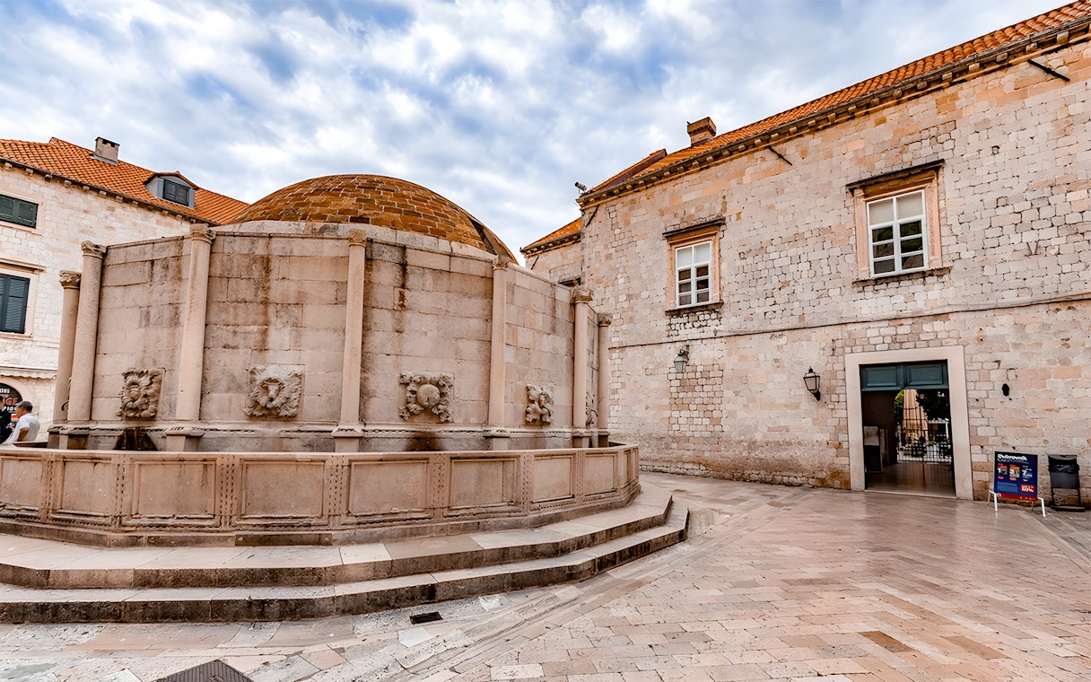 Dubrovnik's Onofrio's Fountain, featured in Game of Thrones, on a historical walking tour.