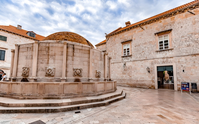 Dubrovnik's Onofrio's Fountain, featured in Game of Thrones, on a historical walking tour.