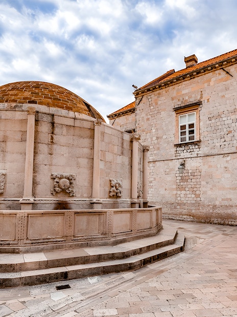 Dubrovnik's Onofrio's Fountain, featured in Game of Thrones, on a historical walking tour.