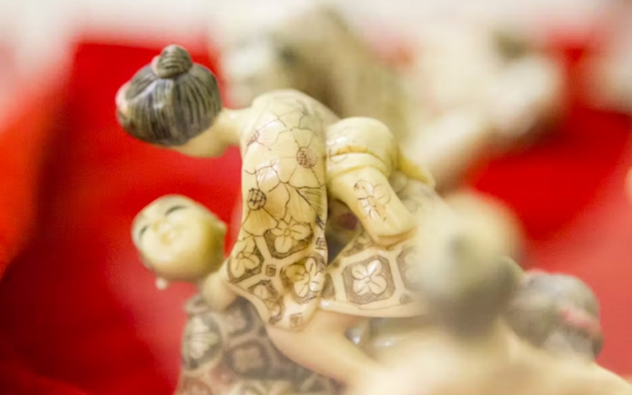 Erotic sculpture exhibit at the Erotic Museum Barcelona.