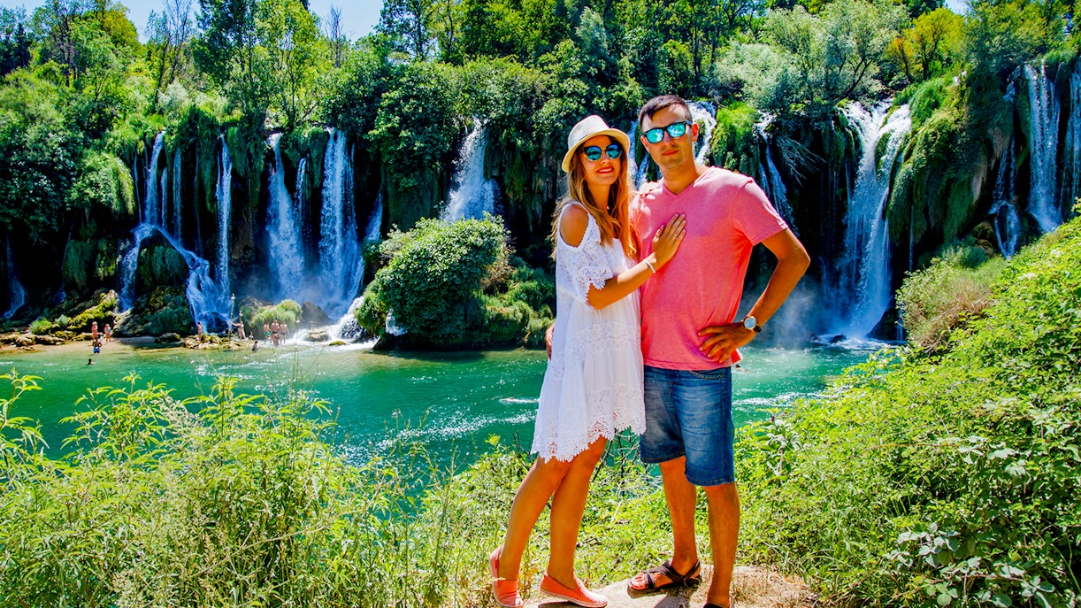 Lovely Couple near Kravica Waterfall Bosnia