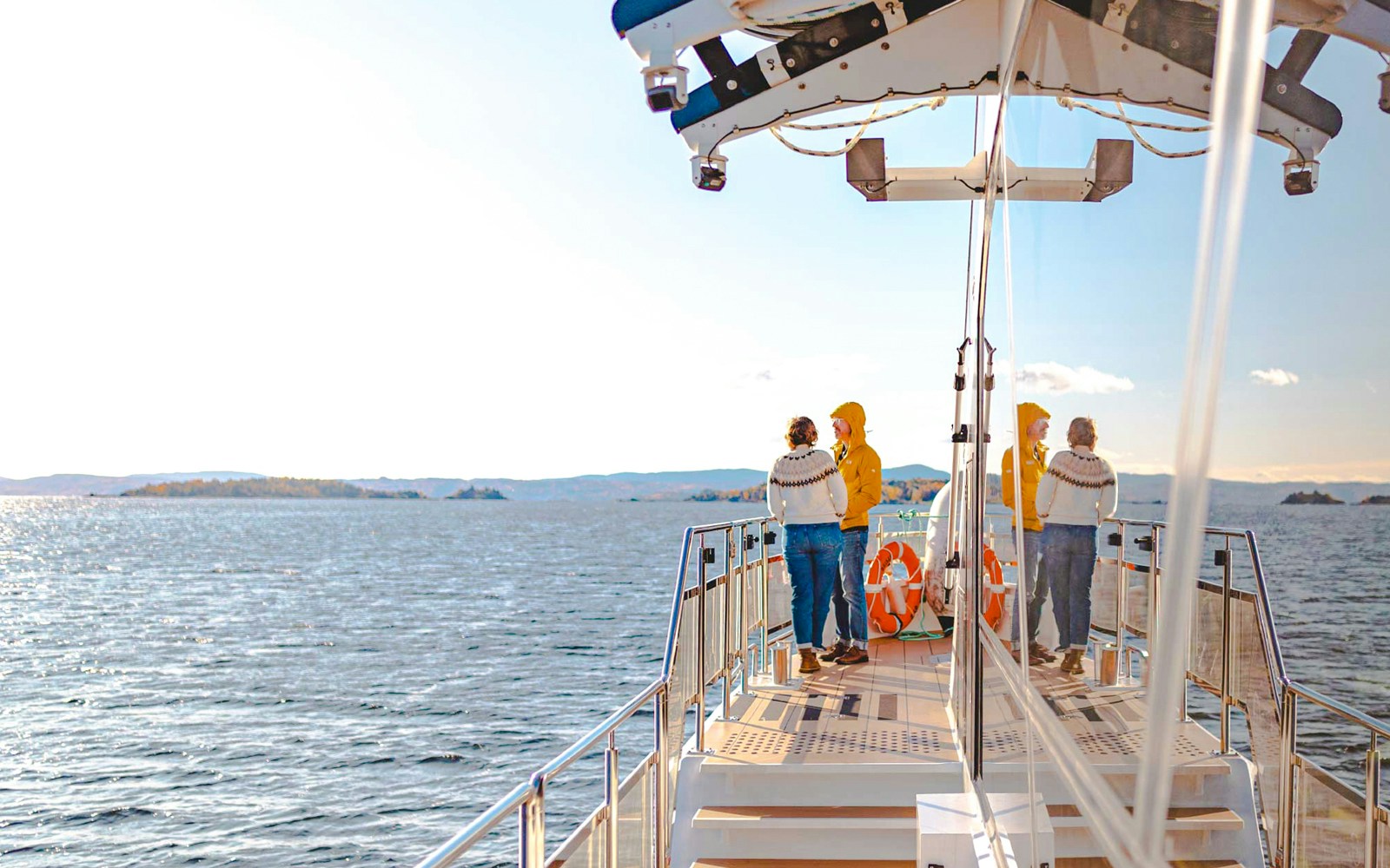 Silent fjord cruise from Oslo with guide, showcasing serene waters and scenic landscapes.