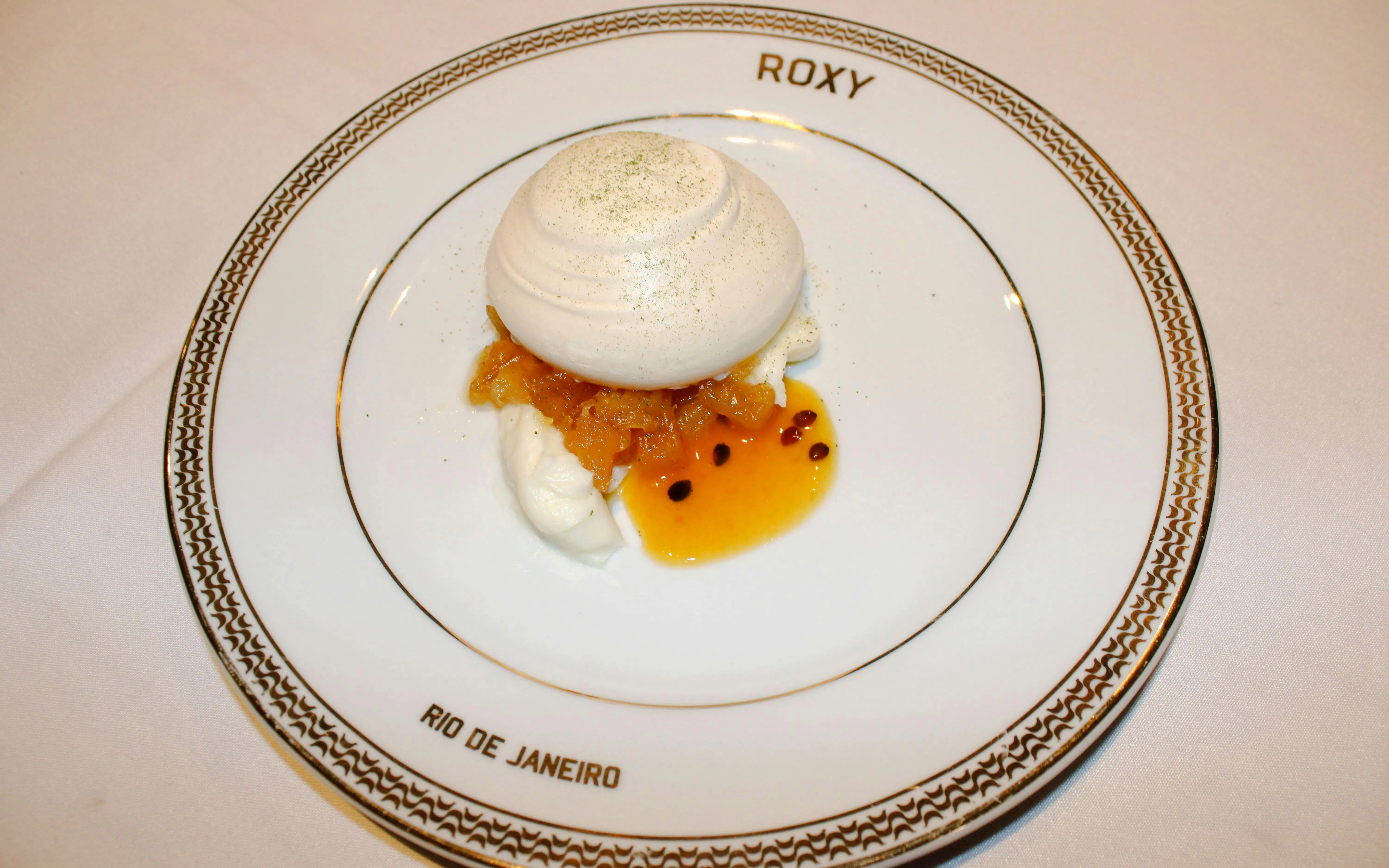 Dessert served at Roxy Dinner Show, Rio de Janeiro.