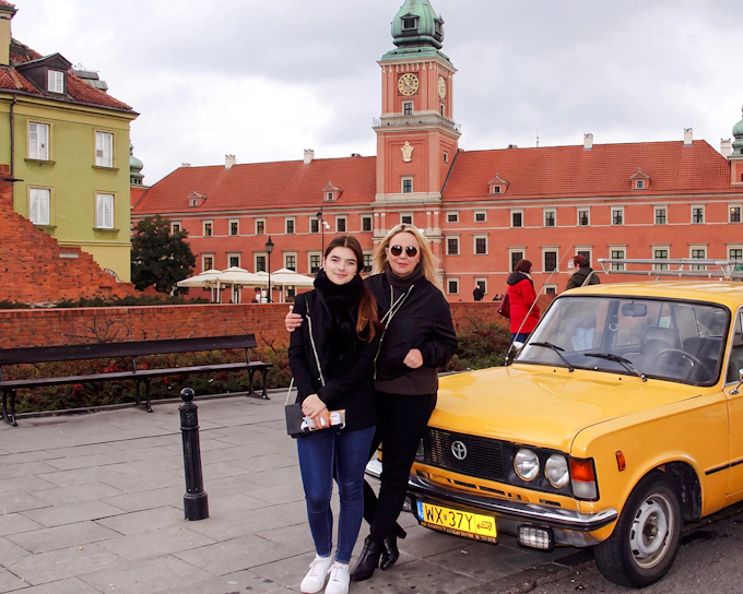 Warsaw Private City Tour by Retro Fiat with Hotel Pickup