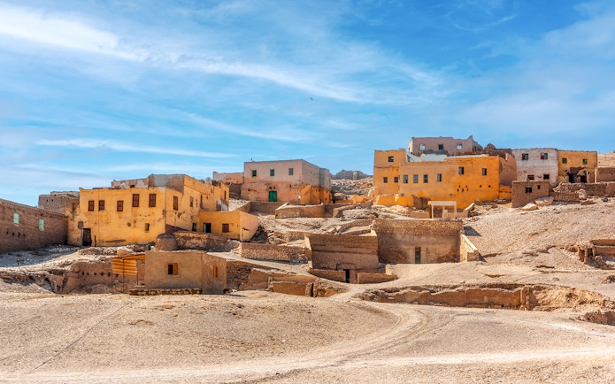 Uninhabited village of Kurna on the West Bank of the Nile near Luxor.