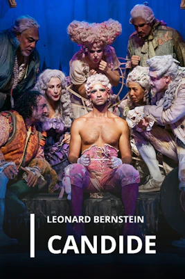 Candide musical performance at a theater in New York City.