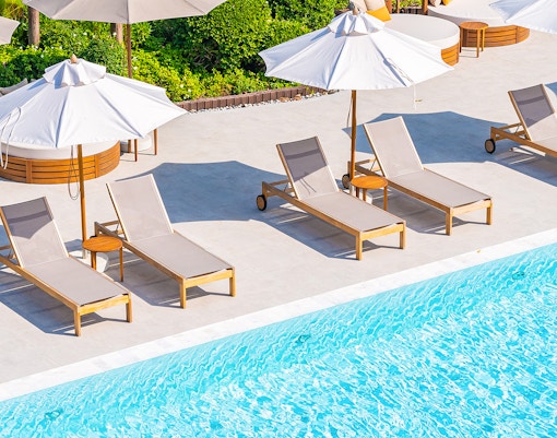Pool lounge at Waterbom Bali