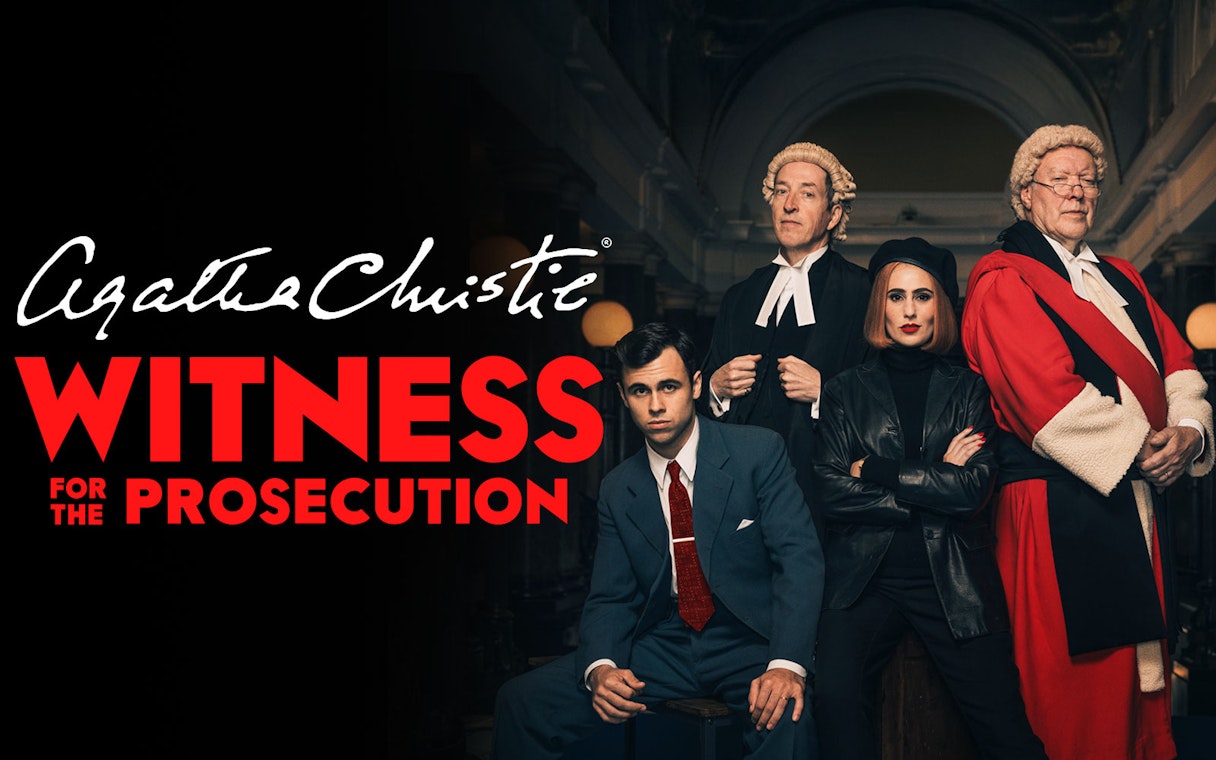 Witness for the Prosecution West End show cast in courtroom attire