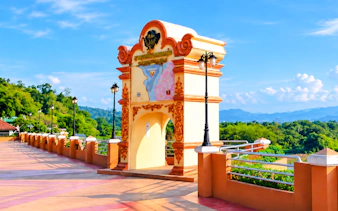 Golden Triangle monument with Mekong River view, Chiang Rai, Thailand.