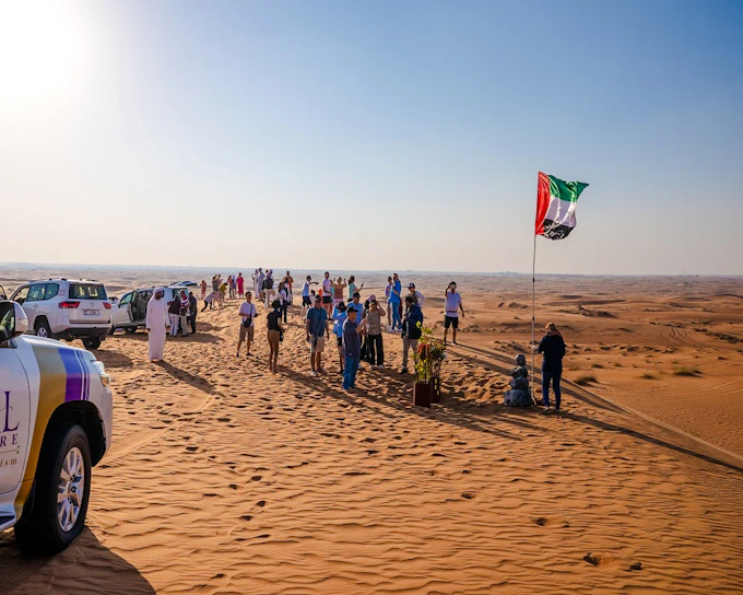 Dubai Red Dune Desert Safari with Hotel Transfers, 4x4 Dune Bashing, Sandboarding and Camel Ride (Product 54897)