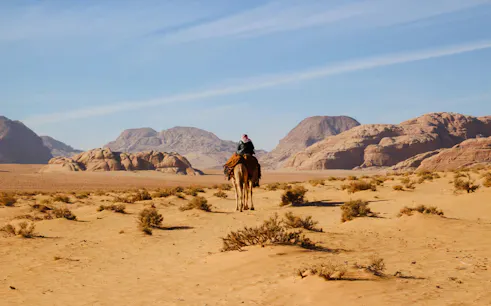 wadi rum: rehberli deve binme turu, bedevi çayı ve 4x4 araçla çöl transferi-1