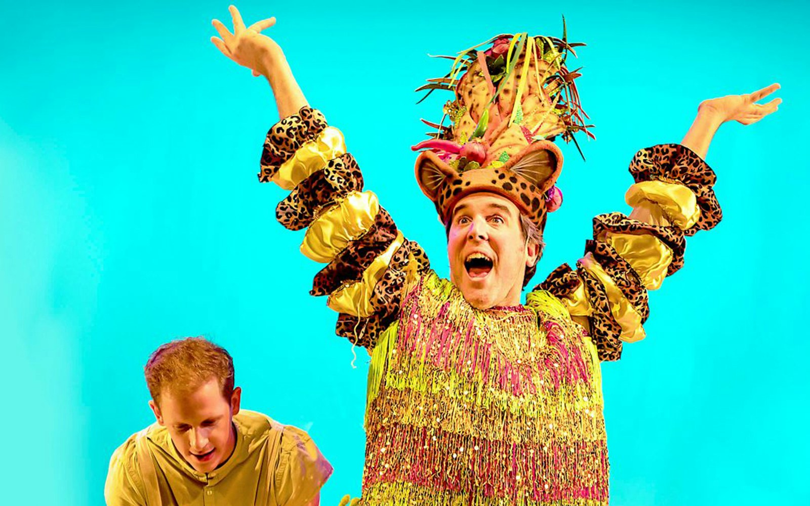 Performer in colorful costume from "Oi Frog & Friends!" show.