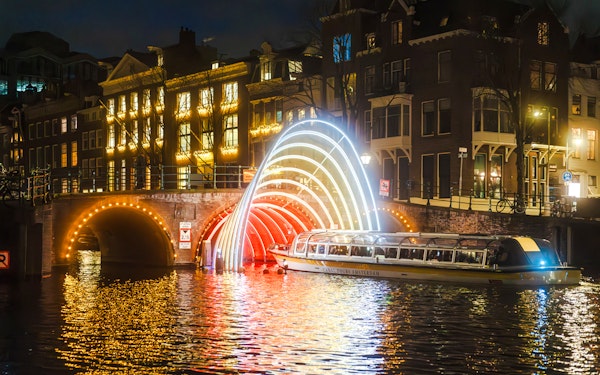 Amsterdam Light Festival Covered Canal Cruise