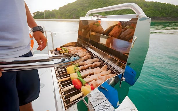 Barbecue dinner during a Langkawi sunset cruise