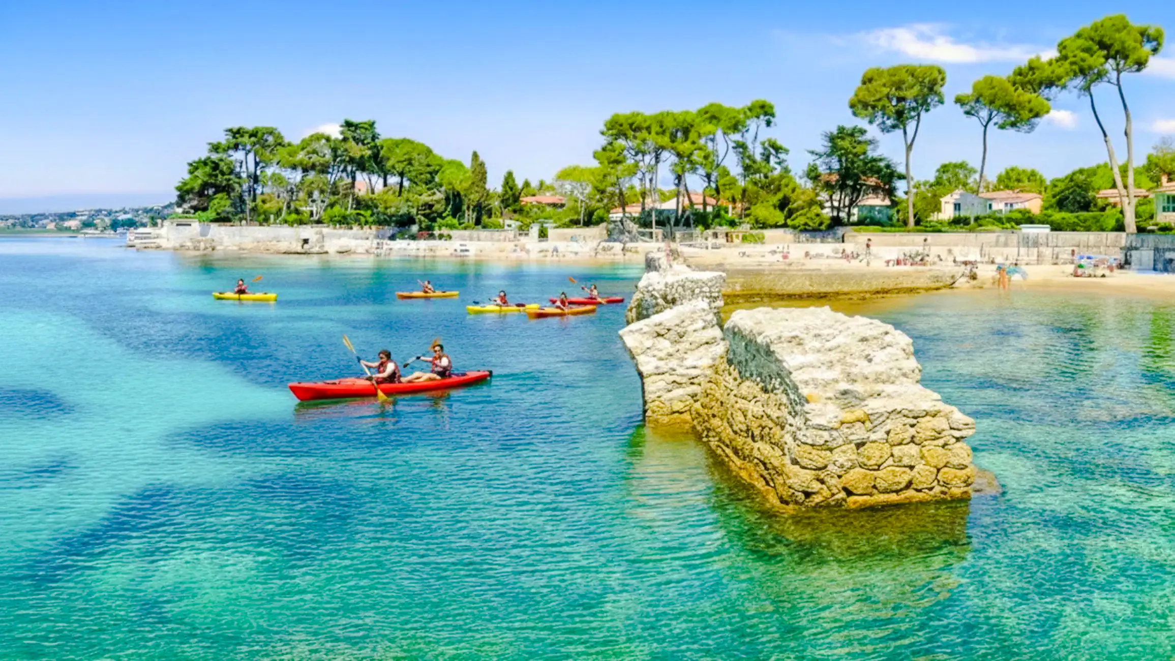 tour guiado de caiaque e mergulho com snorkel no cap d'antibes e na baía dos bilionários, com piquenique ou aperitivo-1