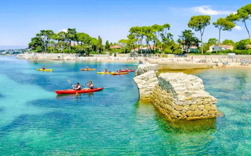 tour guiado de caiaque e mergulho com snorkel no cap d'antibes e na baía dos bilionários, com piquenique ou aperitivo-1