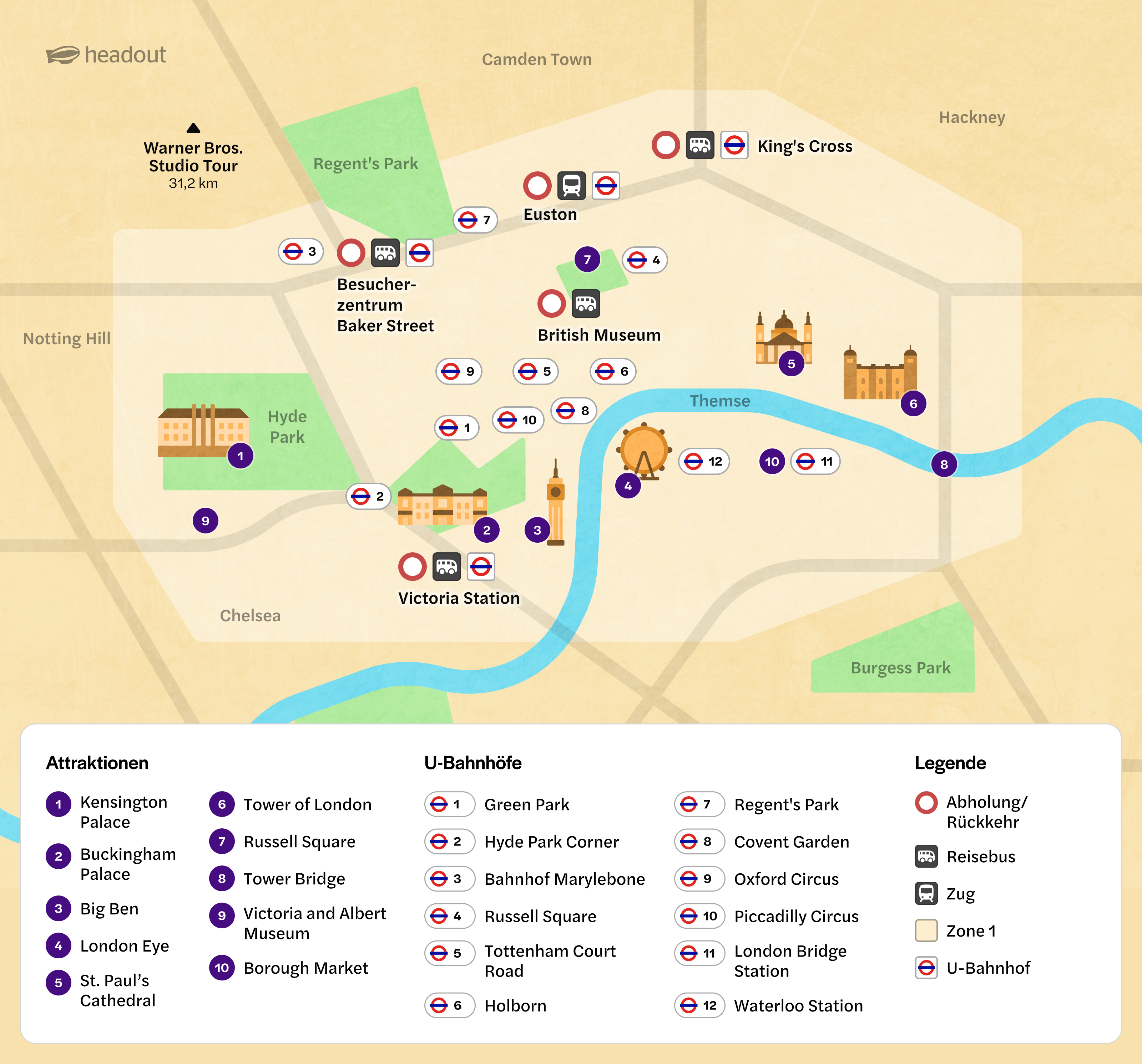 harry potter warner bros studio tour Karte