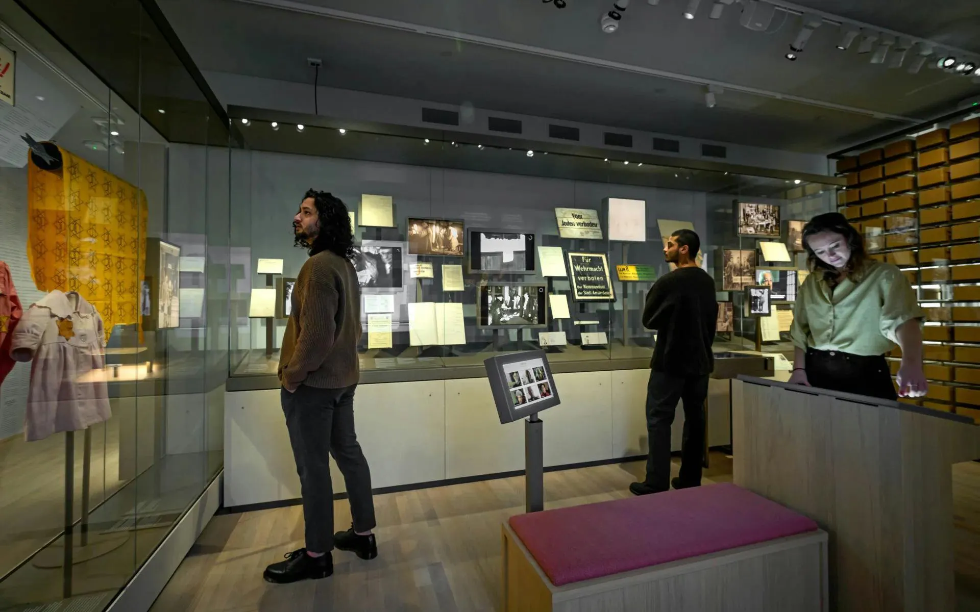 Visitors exploring exhibits at the National Holocaust Museum.