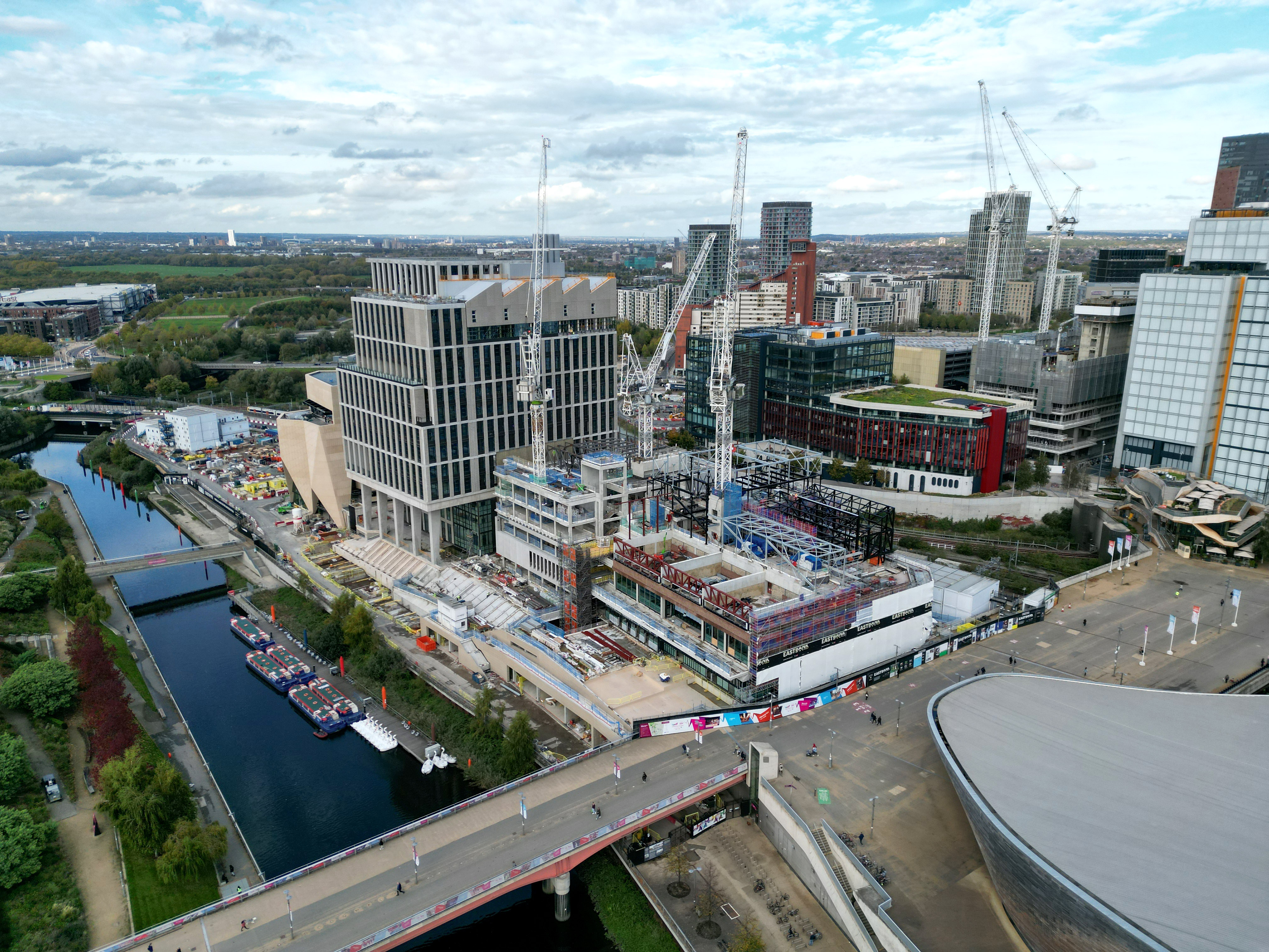 Aerial view of London from ArcelorMittal Orbit