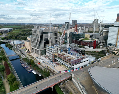 Aerial view of London from ArcelorMittal Orbit
