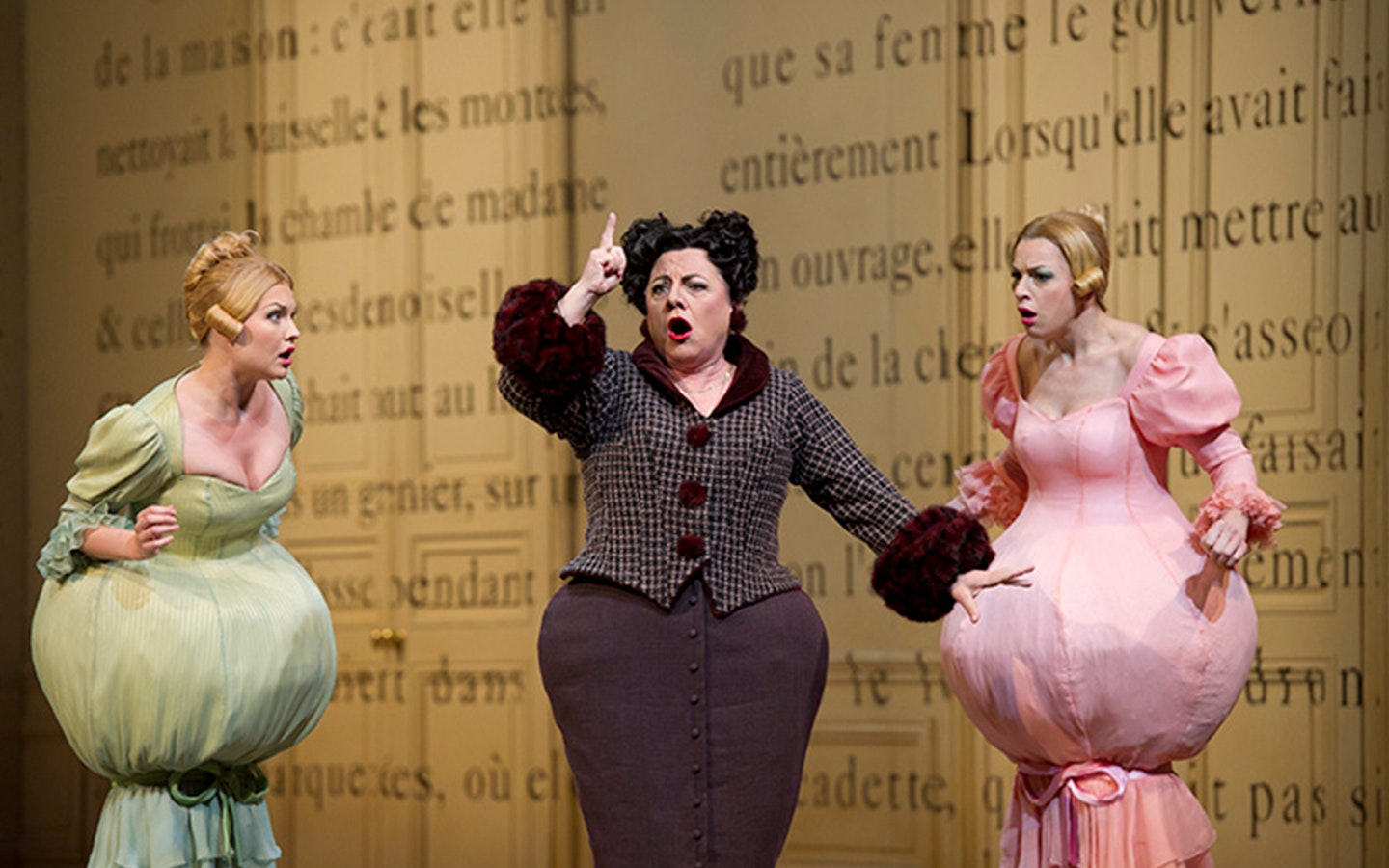 Performers in costume during Cinderella at Sydney Lyric Theatre.