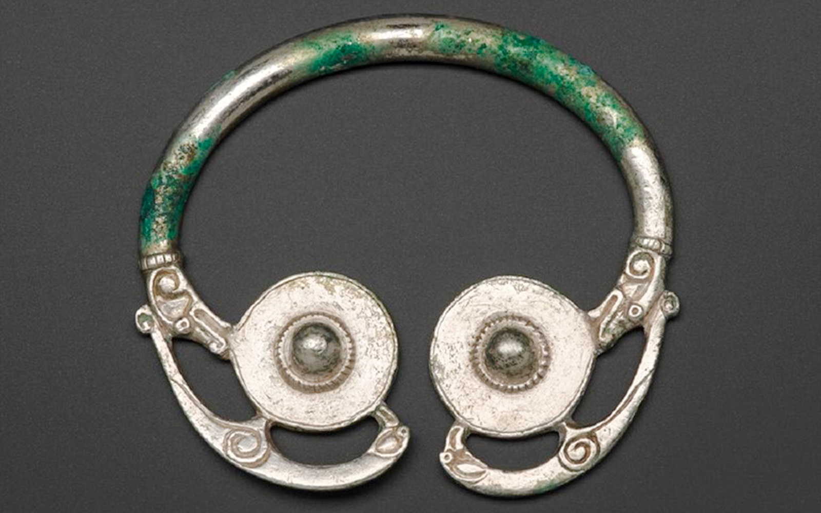 Viking Age silver brooch from the Galloway Hoard collection.