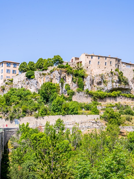 Hilltop village view on Sault Lavender Morning Guided Tour, Provence, France.