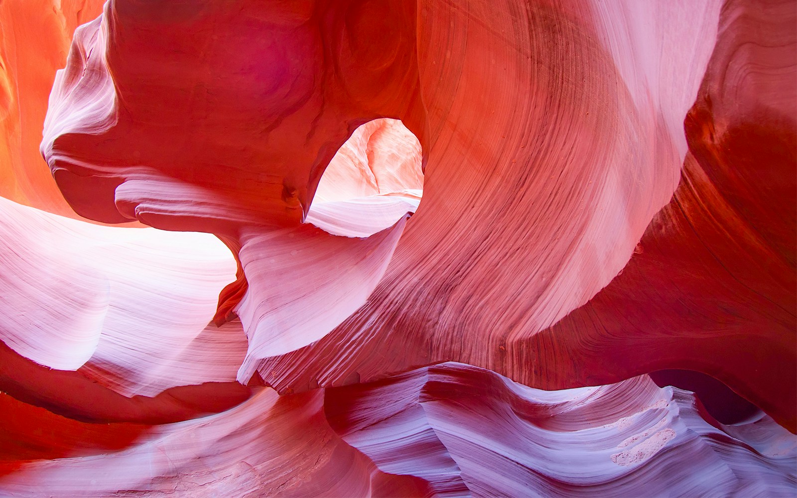 Antelope Canyon's swirling red rock formations on the Mystical Antelope Canyon Tour.