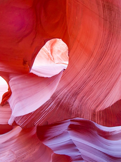 Antelope Canyon's swirling red rock formations on the Mystical Antelope Canyon Tour.