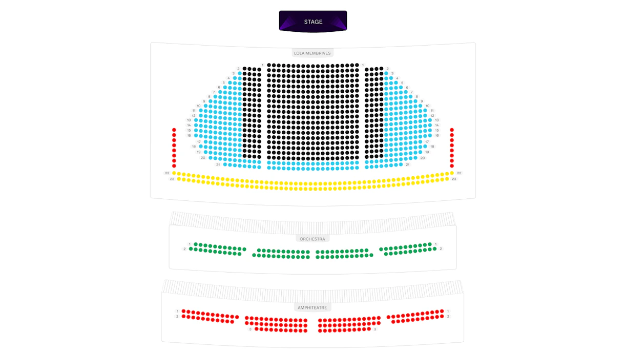 Teatro Alcalá Seat map