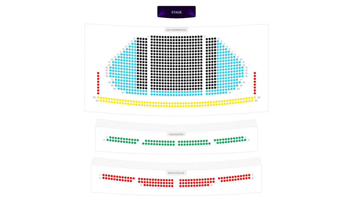Teatro Alcalá Seat map