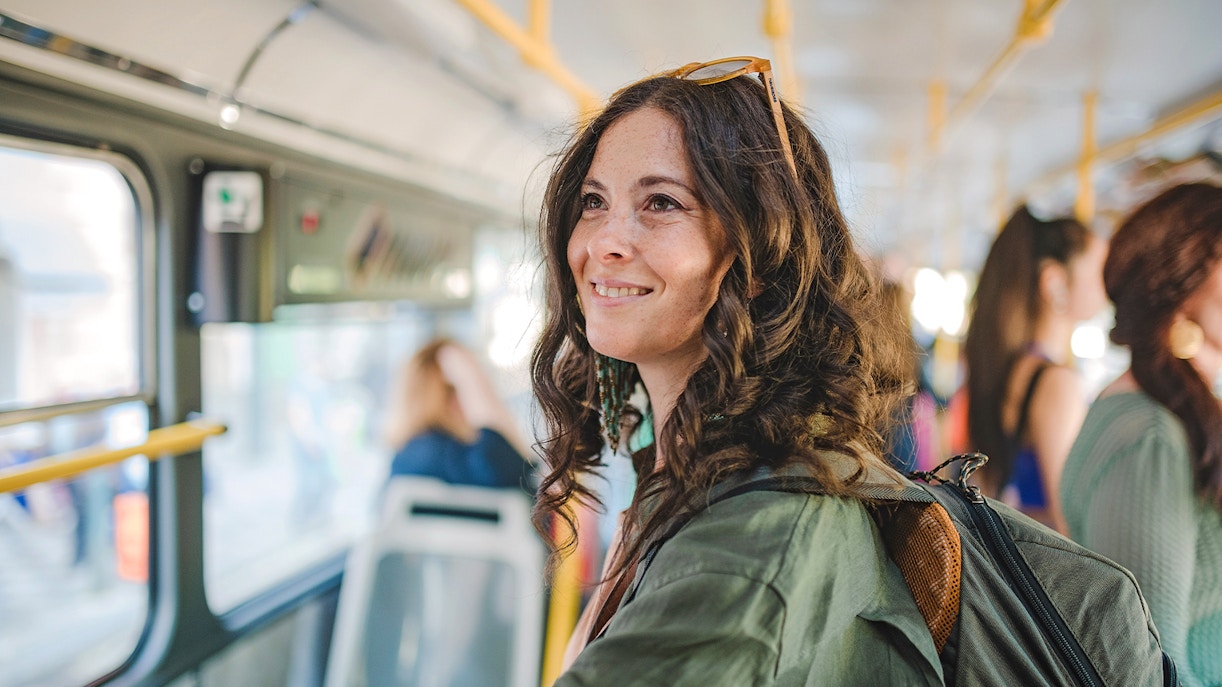 Woman on the bus
