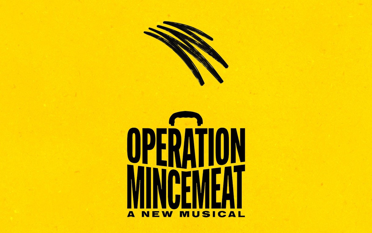 Operation Mincemeat: A New Musical logo on yellow background