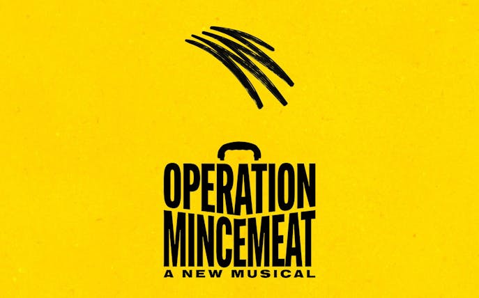 Operation Mincemeat: A New Musical logo on yellow background