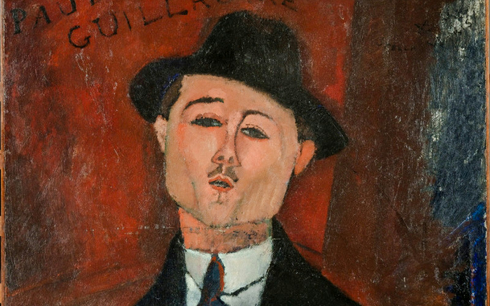 Paul Guillaume, New Pilot painting by Amedeo Modigliani in Orangerie Museum, Paris.