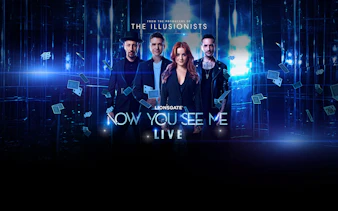 Magicians with playing cards for Now You See Me Live show in Las Vegas.