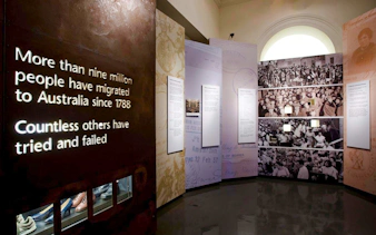 Immigration Museum exhibit on Australian migration history since 1788.