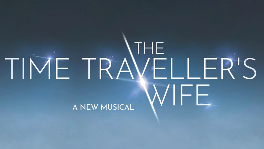 The Time Traveller's Wife musical logo with starburst effect.