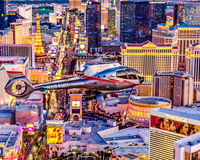 Maverick Helicopters: 12-min Las Vegas Strip Night Helicopter Tour