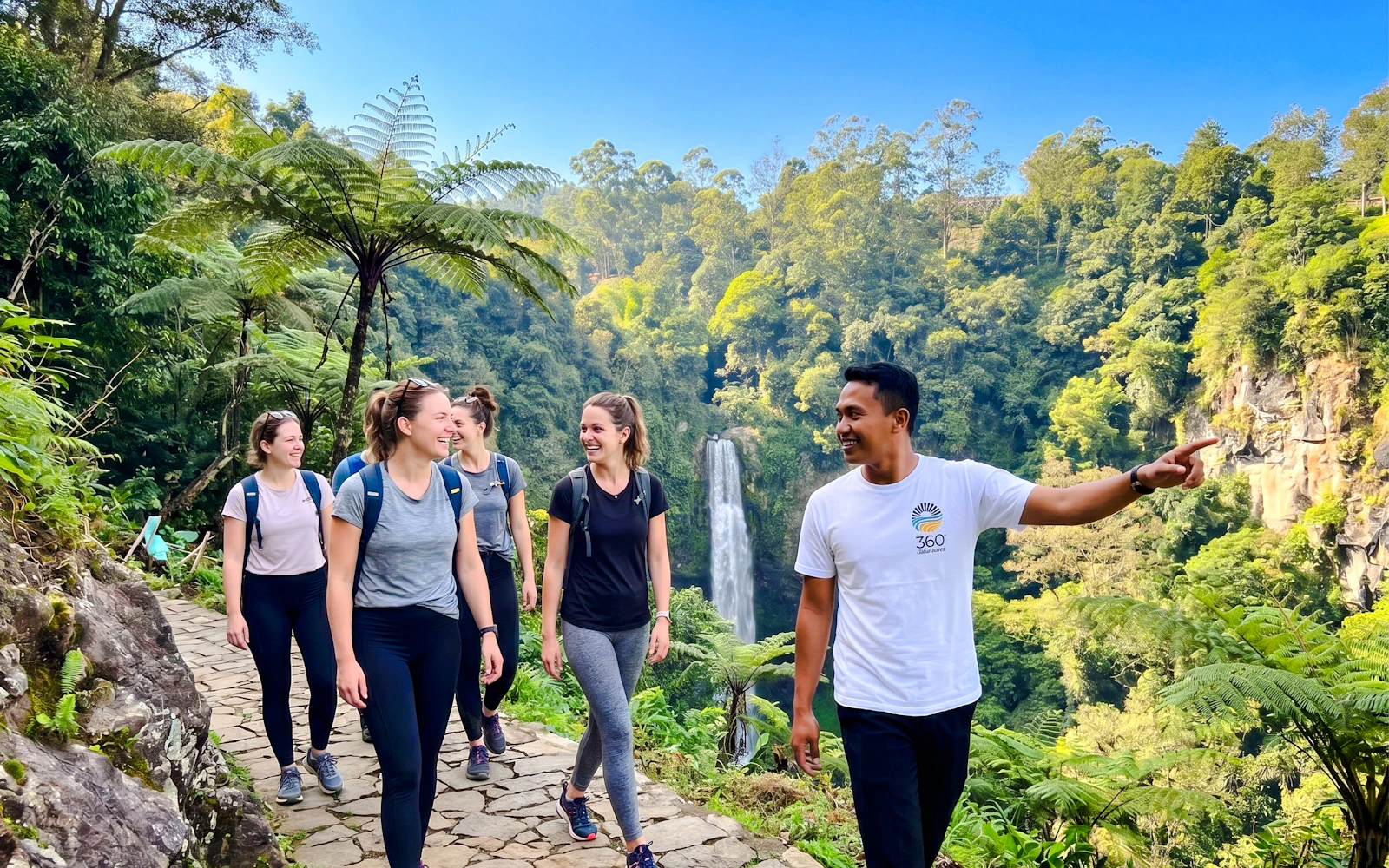 From Jakarta: Bandung Day Trip to Curug Cimahi Waterfall, Tea Plantation & Dusun Bambu by Whoosh Train
