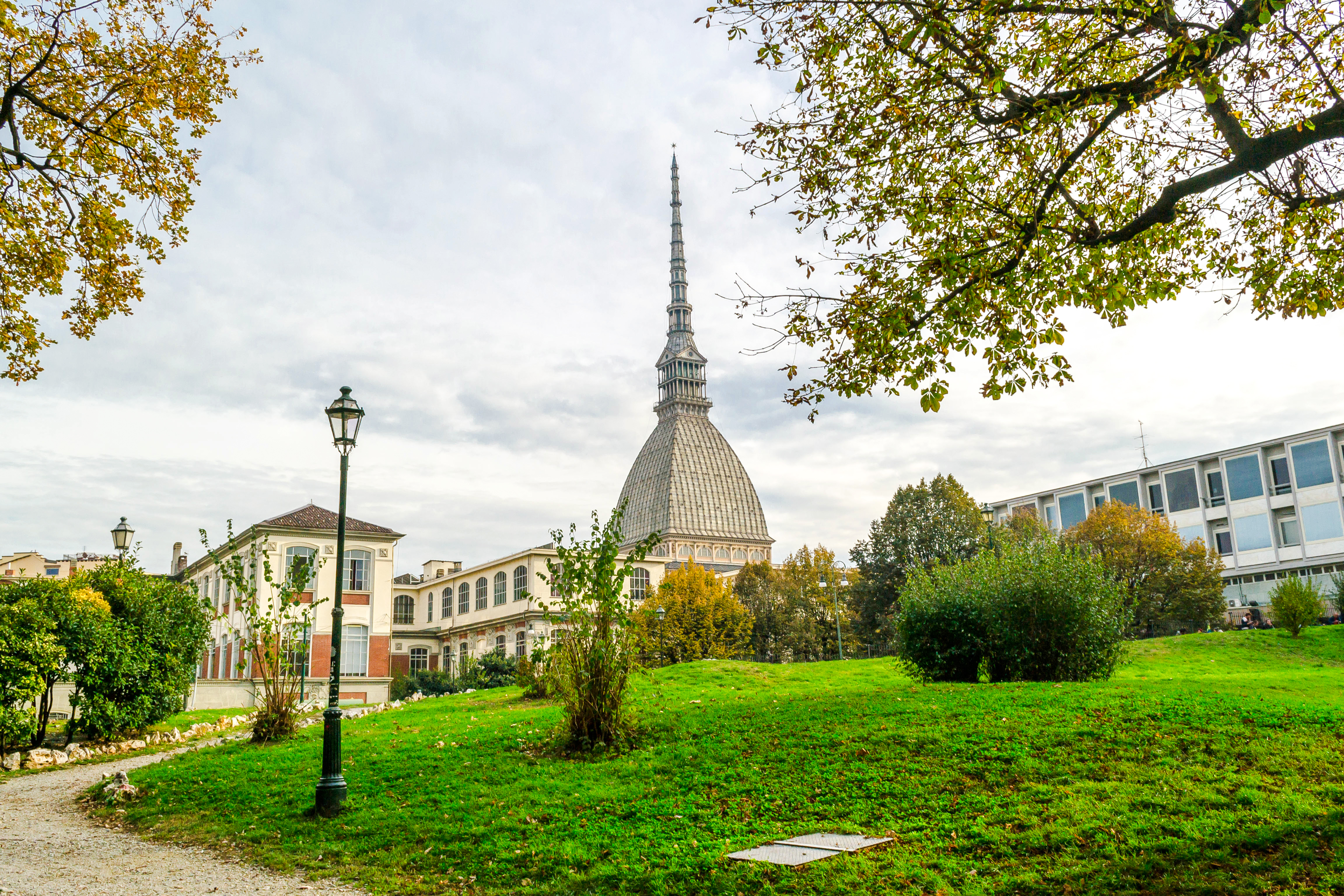Wide angle view of Mole Antonelliana, home to the National Cinema Museum, Turin.