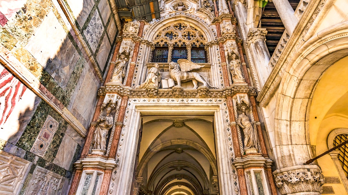 Entrance of the Doge's Palace in the Piazza San Marco