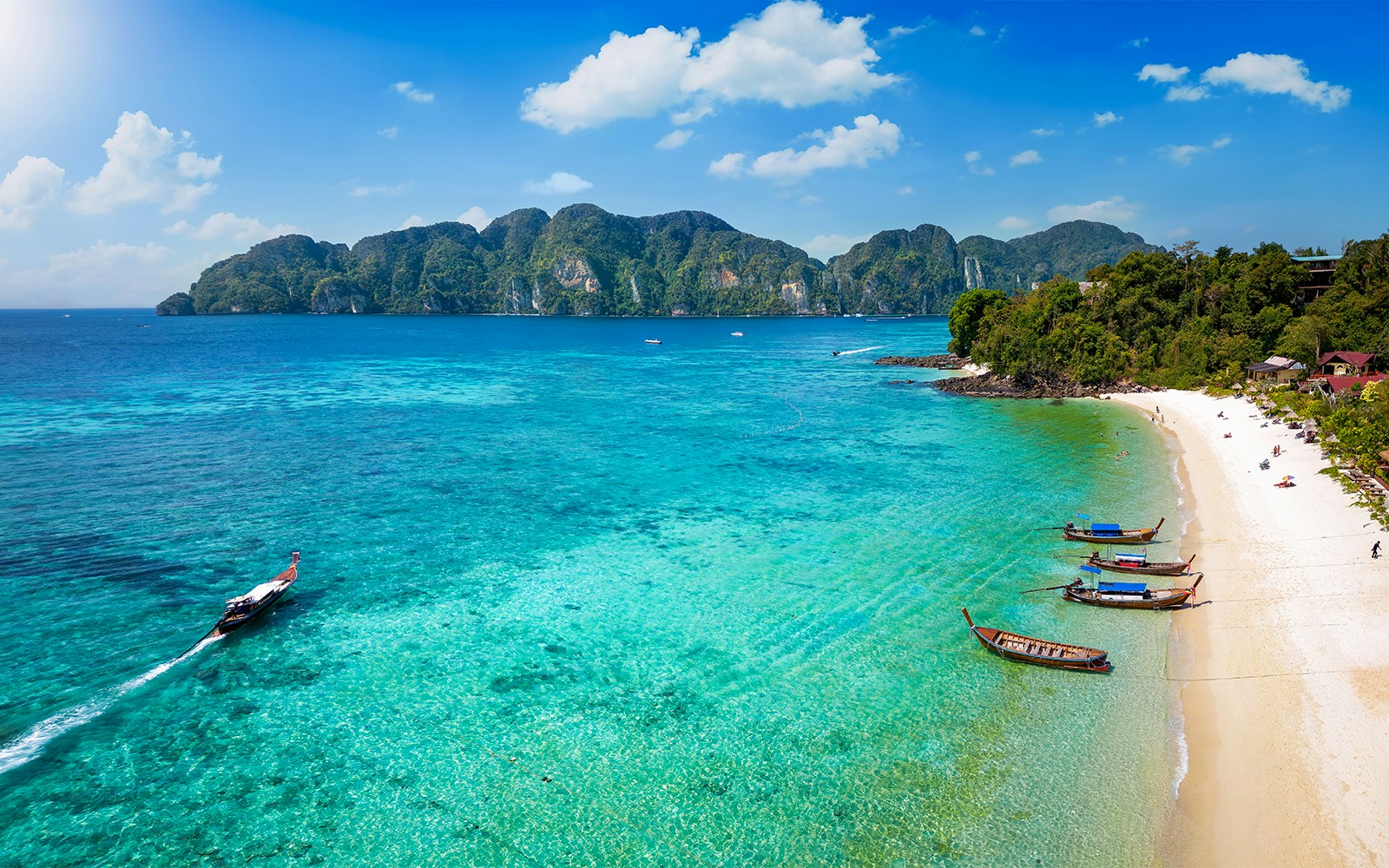 Aerial view of Long Beach, Phi Phi Islands