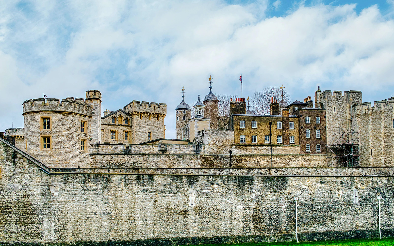 Chapel Royal of St Peter ad Vincula at the Tower of London with historic stone walls.