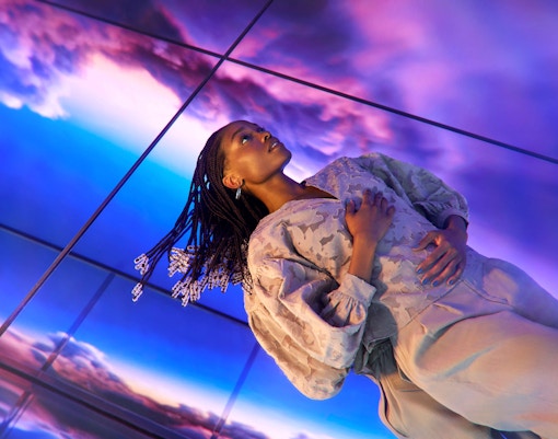 SUMMIT One Vanderbilt observation deck with panoramic views of New York City skyline.