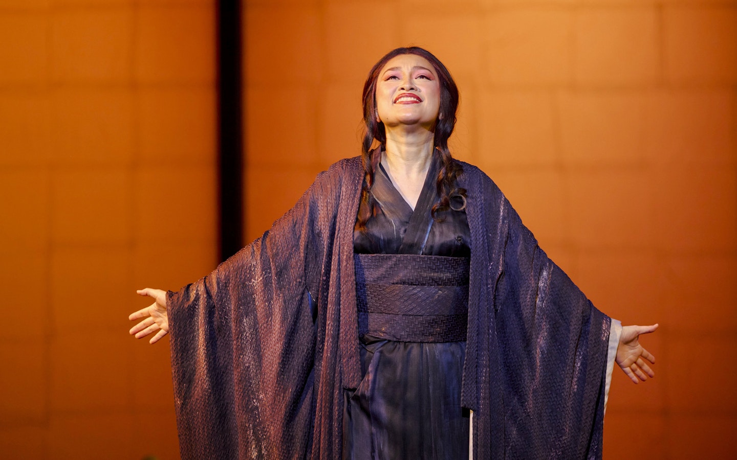Performer in Madama Butterfly opera on stage in Sydney.