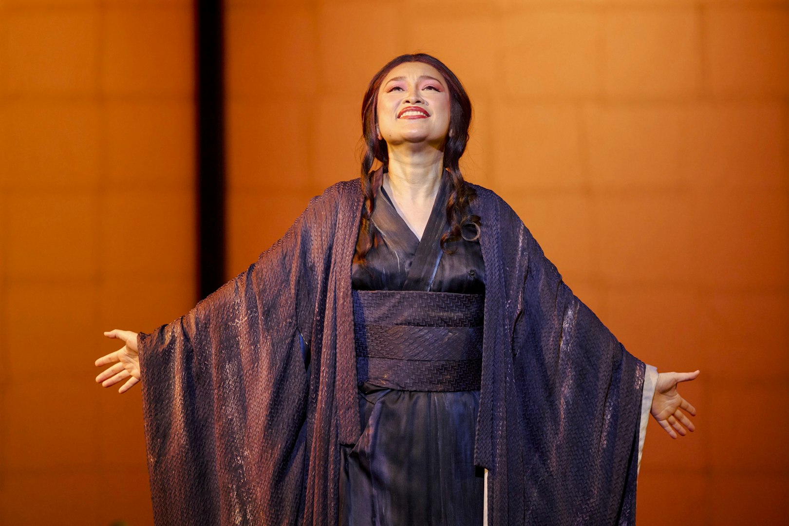 Performer in Madama Butterfly opera on stage in Sydney.
